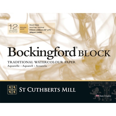 St Cuthberts Mill Bockingford Rough Block Скицник 12 31 x 23 cm 300 g White (T47230001011C)