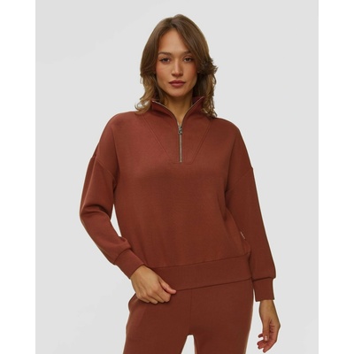 Varley Hawley Half Zip Sweat hnedá