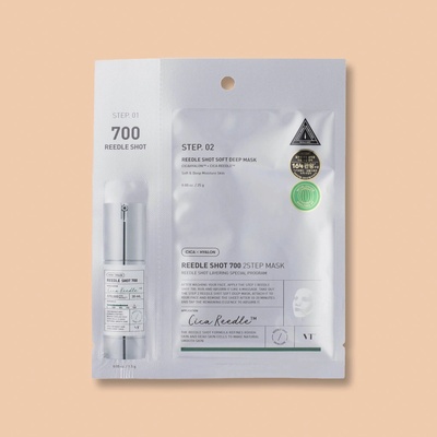 VT Cosmetics Dvoustupňová posilující maska na obličej s mikrojehličkami Reedle Shot 700 2-Step Mask 1.5 g 25 g 1 ks – Zbozi.Blesk.cz