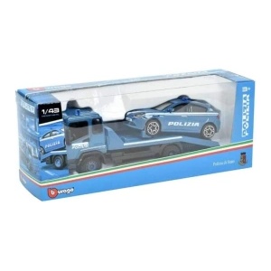BBurago Модели на автомобили и мотоциклети модел 1/43 Alfa Romeo Giulietta Polizia with a transport vehicle (TRS7141-3923)
