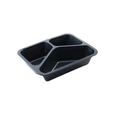ECOFOL Plastová zatavovací miska LIGHT 3D černá PP 227x178x50 mm ideal pack® bal/50 ks