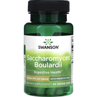 Swanson Saccharomyces Boulardii probiotika 5 mld CFU s prebiotiky MOS 30 rostlinných kapsúl