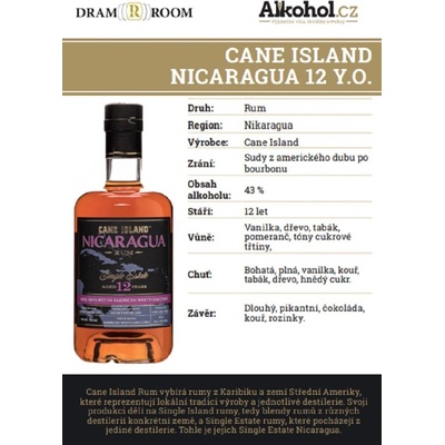 Cane Island Nicaragua 43% 0,04 l (holá láhev)