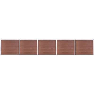 vidaXL Set plotového dílce WPC 872 x 146 cm hnědý