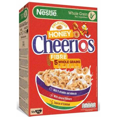 Nestle Зърнена закуска Nestle - Cheerios, с мед, 375 g (12593003)