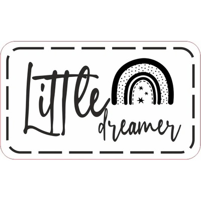 Štítok - Little dreamer Materiál/farba: Biela koženka