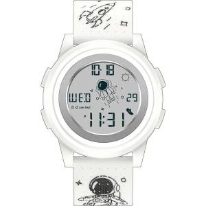 SANDA Детски, дигитален часовник Sanda Astronaut, Бял (SANDA-2122-WHITE) Часовници