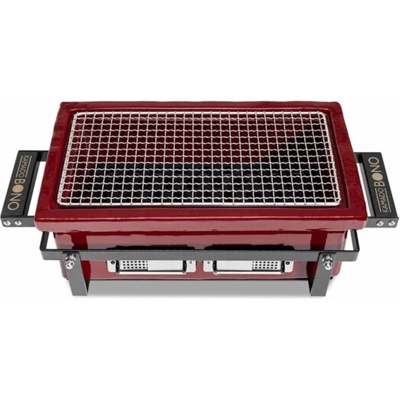 Kamado Bono HIBACHI EVO SQUARE, červený, 42 cm
