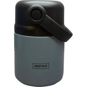 Vin Bouquet Nerthus Двустенен термос за храна с дръжка - сив - 650 мл (VB-FIH-1462)