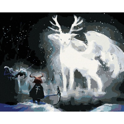 Zuty Malování podle čísel MAGICKÝ BÍLÝ JELEN V LESE