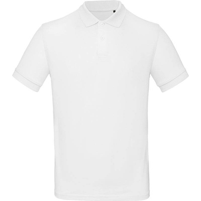 B&C Inspire Polo men pánske piqué polo tričko biele