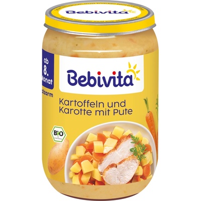 Bebivita Био ястие Bebivita - Картофи, зеленчуци и пуешко, 220 g (15610-01)