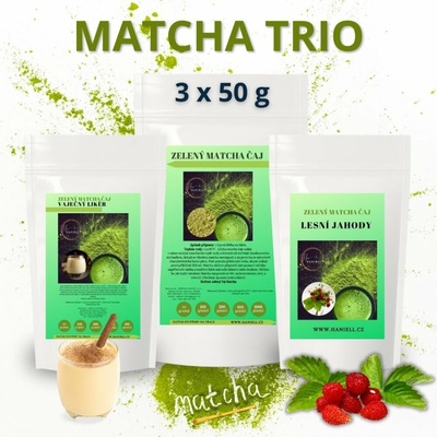 Haniell Sada Matcha Trio sladká jahoda Vaječný likér čistá energia 3 x 50 g