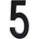 Design Letters Цифра 5 Architect Numbers 50 мм (302020105)
