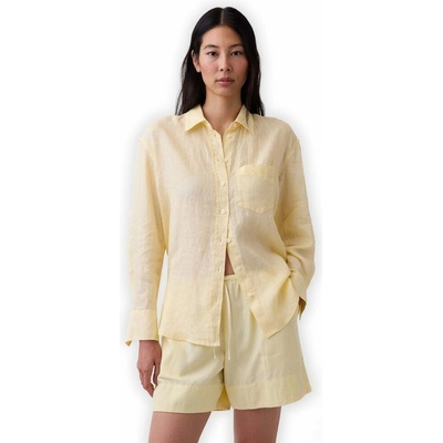 Gap 882924-02 Lněná oversize košile Žlutá