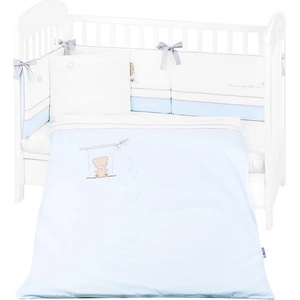 KikkaBoo Бебешки спален комплект с бродерия 6 части 70/140 Dream Big Blue (41101060131) - salemax