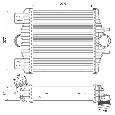 Chladič plniaceho vzduchu VALEO 818384