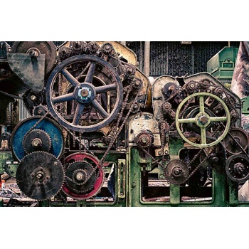 DIMEX ART s. r. o Флизелинов фототапет зъбни колела 375 x 250 см
