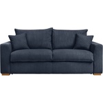 Bobochic Тъмносин разтегателен диван от рипсено кадифе 225 cm Augustin - Bobochic Paris (WT-WOII-3.5R-W_1 P1264 N.MI)