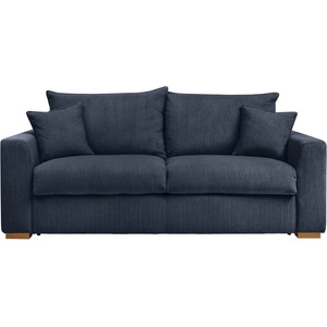 Bobochic Тъмносин разтегателен диван от рипсено кадифе 225 cm Augustin - Bobochic Paris (WT-WOII-3.5R-W_1 P1264 N.MI)