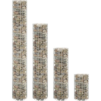 vidaXL Kruhové gabionové vyvýšené záhony 4 ks 30x50/100/150/200 cm