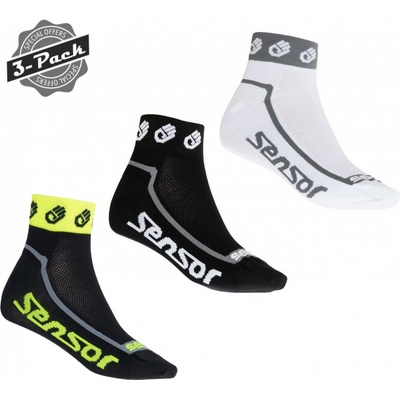 Sensor Sada ponožiek 3-Pack Race Lite Small Hands čierna/biela