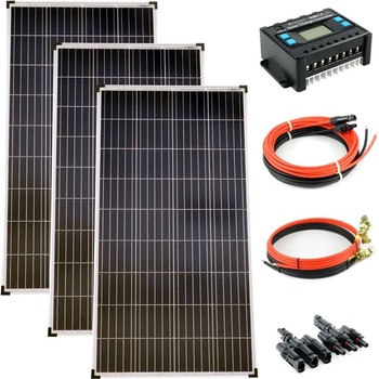 Solartronic Пълен комплект 3x140 W поликристални панели, 30A контролер, кабели (SET420POLY)