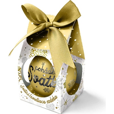 Nekupto Vánoční koule s potiskem Pohádkové svátky svítící skleněná 5,8 cm – Zboží Mobilmania