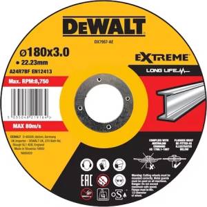 DEWALT режещ диск 180 x 3 x 22.23 мм за метали DX7967 (DX7967)