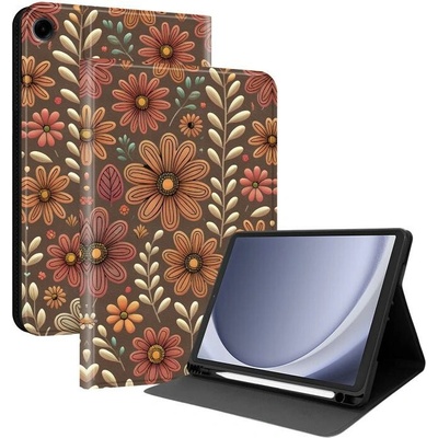 Vsechnonamobil 133268 ART Zavírací pouzdro pro Samsung Galaxy Tab A9 / Galaxy Tab A11 VINTAGE BLOSSOM