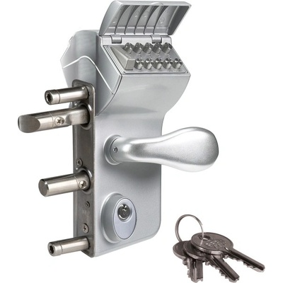Zámek průmyslový kódovaný LMKQ40-V2 - stříbrný LOCINOX