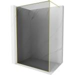 Mexen Kioto-XF стена за душ Walk-in с рамка 160 x 202 cm, графит 10 mm, злато четкано - 800-160-104-55-40-X (800-160-104-55-40-X)