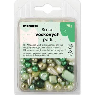 Manumi Zmes voskových perál zelená - 75 g