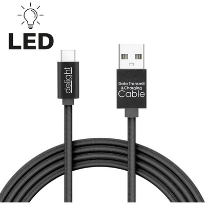 Delight 55442C-BK USB 2.0 A (samec) – 2.0 Type-C (samec) 1m