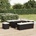 vidaXL Табуретки с възглавници 2 бр черни 40x30x40 см полиратан (319394)