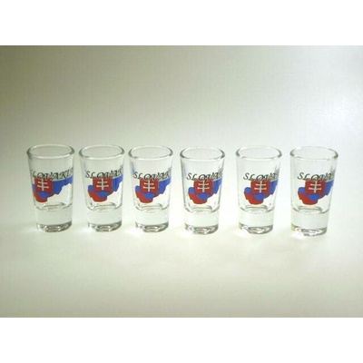 Kinekus Poháre štamprlíky SLOVAKIA 6 x 25 ml