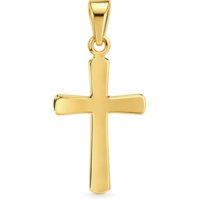 Argento Strieborný pozlátený prívesok krížik 85119