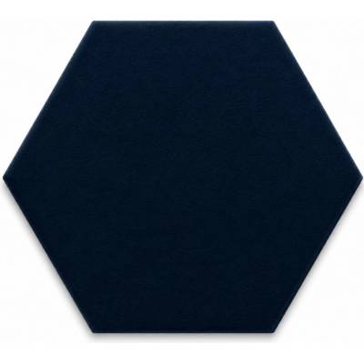 Čalouněný nástěnný panel HEXAGON 30x26 cm tmavě modrá MyBestHome