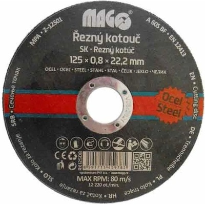 Magg Řezný kotouč 125 x 0,8 x 22,2 mm RK12508