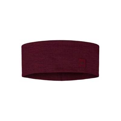 Buff Merino Wide Headband tmavě červená