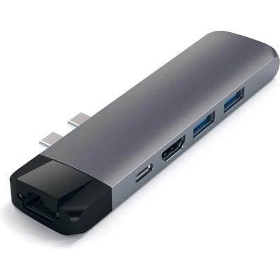 USB-C Pro USB Hub HDMI 4K & Ethernet - мултифункционален хъб за свързване на допълнителна периферия за MacBook Pro (тъмносив)