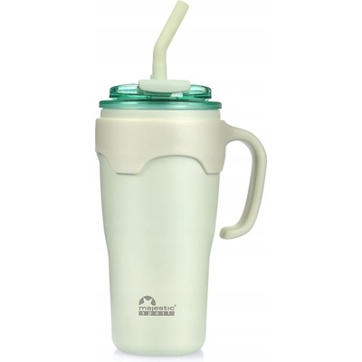 Majestic Sport termohrnek se slámkou a pítkem 650 ml zelený