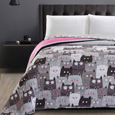 DecoKing Obojstranný prehoz na posteľ CATSINVASION 240x260