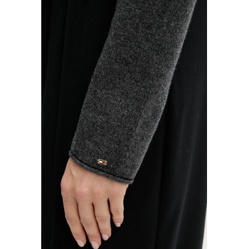 Tommy Hilfiger Вълнена жилетка Tommy Hilfiger дамска в сиво от лека материя WW0WW46441 (WW0WW46441)