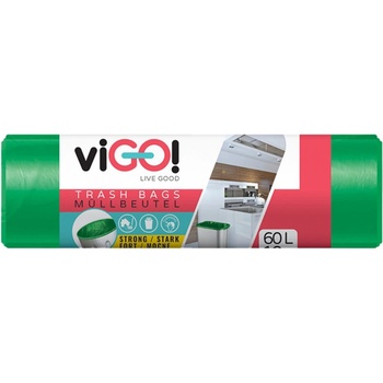 viGO! pytle na tříděný odpad 60 l LDPE 30 µm 10 ks zelené