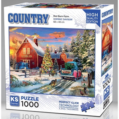 KS Games - Puzzle Dominic Davison: Red Barn Farm - 1 000 piese