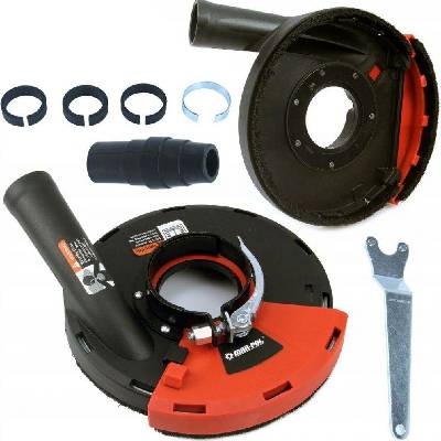 Odsávací kryt s kartáčovým věncem pro úhlové brusky 115-125mm MAR-POL M04100