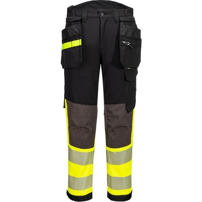 Portwest hi-vis КОБУР ev442 / ev4 Светлоотразителни еластични панталони, удължени - hv Жълто/Черно uk 44/eu 60 (ev442ybt44)