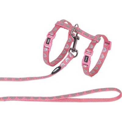 NOBBY Нагръдник с повод за котка Cat Head - розов, NOBBY Германия 88920