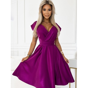 Numoco Рокля с разкроено деколте - фуксия с брокат Numoco SCARLETT numoco | Lilav | ЖЕНИ | S